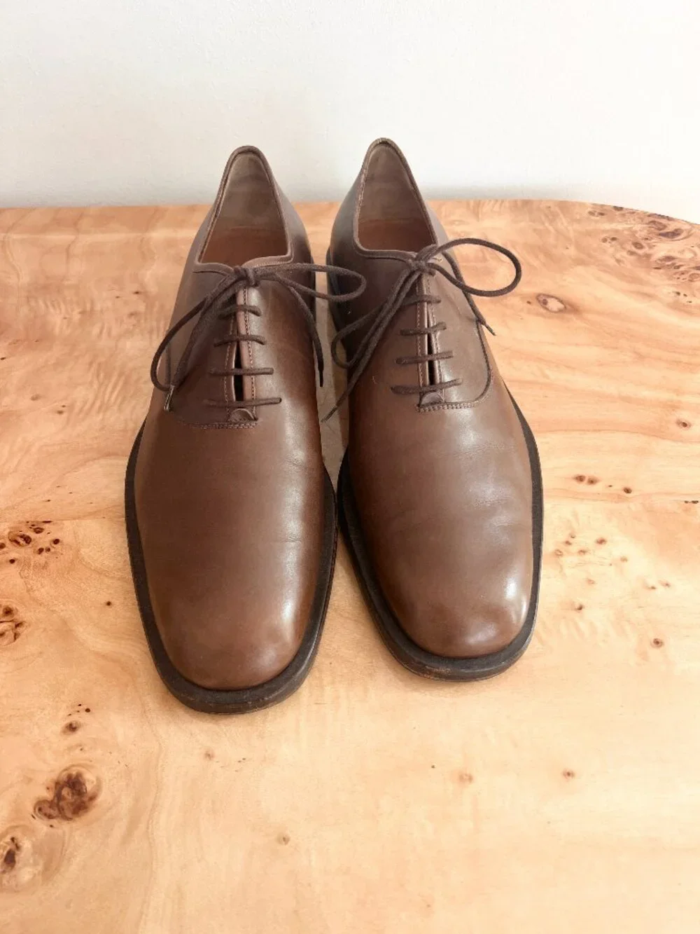 Vintage Salvatore Ferragamo XYLAN Leather Shoes 10 D US Made in Italy